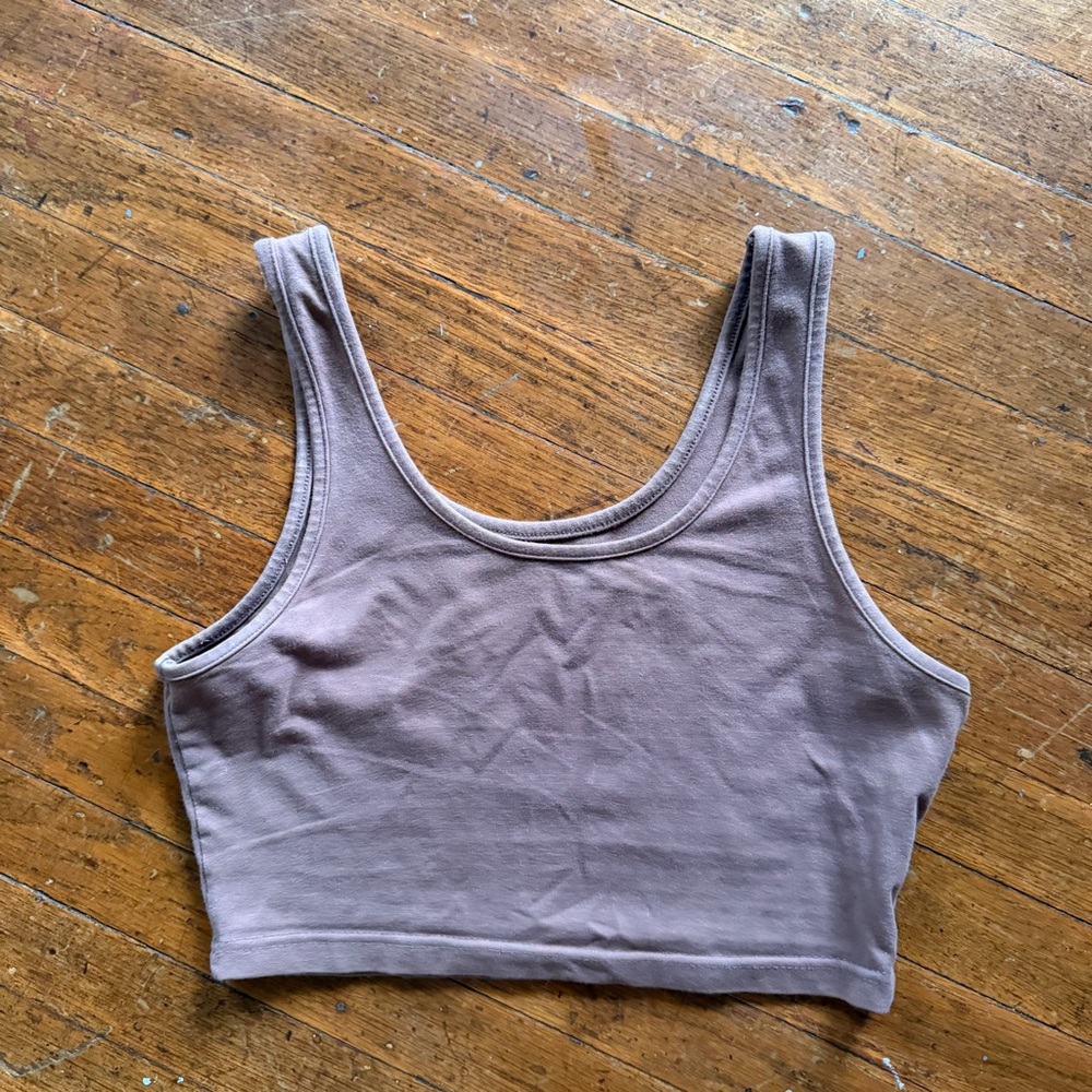 Brown Cropped Tank Top